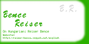 bence reiser business card